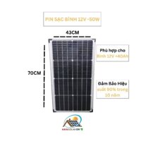 Pin Năng Lượng Mặt Trời Sạc Bình 12V 50W - Sạc Bình 12V 40Ah