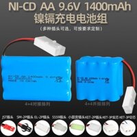 Pin NiCd 9.6V 1400mAh, 300 pin AA có thể sạc lại, pin cho đồ chơi điều khiển từ xa