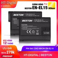 Pin Nikon EN-EL15 Beston 1900mAh cho máy ảnh Nikon D7000 D7100 D800 D800E D600 D610 D810 D7200 V1 D500