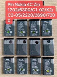 Pin Nokia 1202 6300 BL 4C Zin BH 12thang Pin Zin được bảo hành 12thang