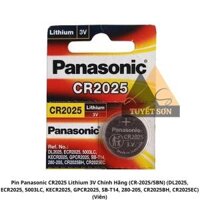 Pin Panasonic CR2025 Lithium 3V Chính Hãng (CR-2025/5BN) (DL2025, ECR2025, 5003LC, KECR2025, GPCR2025, SB-T14, 280-205, CR2025BH, CR2025EC)