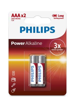 Pin Philips Alkanline AAA LR03P2B/97