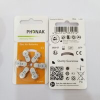 Pin Phonak 13 (Pin chính hãng Phonak) - Pin máy trợ thính 6 viên/ 1 vỉ