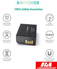 Pin RAVPower LP-E17 for Canon EOS 77D, EOS 750D, EOS 760D, EOS 8000D, EOS M3, EOS M5, EOS M6