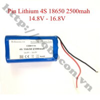 Pin Robocon – Pin Sạc Lithium 4S 18650 14.8V-16.8V 2500mah