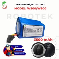 PIN ROBOT HÚT BỤI ROBOTEK W600/W500(PIN 3500MAH BẢO HÀNH 9 THÁNG NÂNG CẤP CHO PIN GỐC 2600MAH)