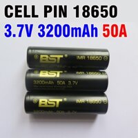 Pin sạc 18650 3.7v dung lượng cao 3200mAh dòng xả 50A hãng BST (1 PIN MỚI)