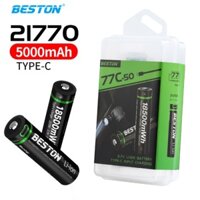 Pin Sac 21770 18500mWh BESTON cho đèn pin led công suất cao dòng xả lớn như pin dự phòng, đèn pin, xe điện