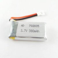 Pin sạc 3.7V dung lượng 380mah chân trắng dẹt p2.54