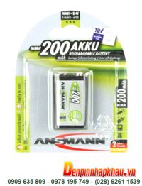 Pin sạc 9V Ansmann 200mAh MaxE AKKU viền màu đen thế hệ mới chính hãng