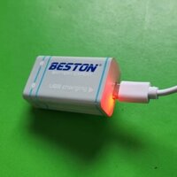 Pin sạc 9V BESTON 1000mAh cổng sạc USB micro/Type-C  trực tiếp trên thân pin không cần bộ sạc, xài cho micro không dây