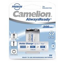 Pin sạc 9V Camelion 200 mAh vỉ 1 viên chính hãng