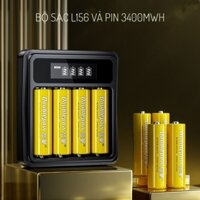 Pin sạc aa 1.5v 3400mWh cùng bộ sạc