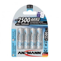 Pin Sạc AA-2500mAh ANSMANN Vỉ 4 viên - Hàng Nhập Khẩu