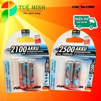 Pin sạc AA, AAA ANSMANN 1.2V NIMH 2500mah / 2100mah chính hãng, tuổi thọ lên đến 1000 lần sạc