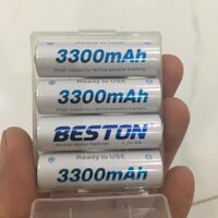 Pin sạc AA AAA BESTON dung lượng cao, sạc lại nhiều lần thay thế cho pin Con thỏ trong micro không dây, điều khiển - 4 pin AA3300