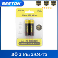 Pin Sạc AA Beston 2AM-75 Lithium 2800mWh 1.5V Micro-USB