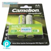 Pin sạc AA Camelion 2500 mAh vỉ 2 viên Chính Hãng