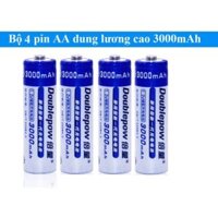 Pin sạc aa Doublepow 3000mAh vỉ 4 viên cam kết dung lượng thật