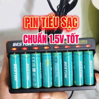 Pin sạc Besto 1.5V AA3600mWh/AA2800mWh/AAA1200mWh và sạc BST-M7012 có 8 khe (cổng)