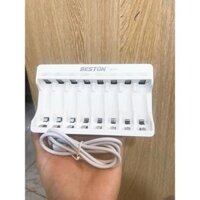 Pin sạc BESTON AA AAA, Sạc pin chính hãng BESTON, BẢO HÀNH 1 NĂM  Mic không dây, máy ảnh, điều khiển  Pin 1.2V  - Sạc 8 cổng C9010