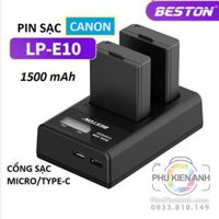 Pin sạc Beston LP-E10 CHÍNH HÃNG cho máy ảnh Canon T3 T5 T6 Kiss X50 Kiss X70 EOS 1100D EOS 1200D EOS 1300D