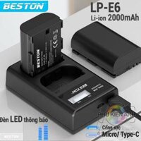 Pin sạc Beston LP-E6 CHÍNH HÃNG cho Canon 5DSR, 6D2, 7D2, 5D4/3/2, 6D, 60D