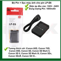 PIN SẠC CANON LP-E6, DUNG LƯỢNG CAO