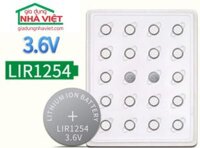 Pin sạc cúc áo Lithium ion Rechargeable LIR1254 3.6V