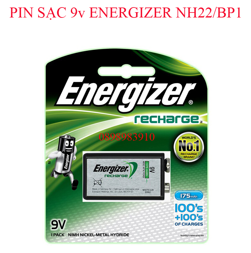 Pin sạc điện Pin 9V Pin sạc ENERGIZER NH22BP1 - NH22BP1