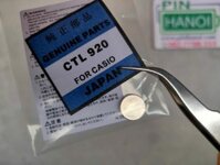 Pin sạc đồng hồ năng lượng mặt trời Casio CTL920F