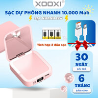 Pin Sạc dự phòng 10000mAh sạc nhanh PD20W sạc dự phòng giương trang điểm 3 đầu sạc tháo rời tiện lợi