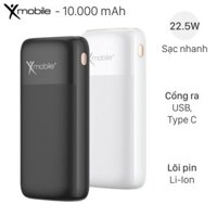 Pin sạc dự phòng 10000mAh Type C PD QC3.0 22.5W Xmobile T121