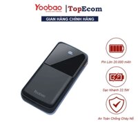 Pin Sạc Dự Phòng 10000mah/ 20000mah Yoobao Sạc Nhanh PD 20w/ QC 3.0/ SCP 22.5w 2USB+C Có Màn Hiển Thị BH 1 Năm