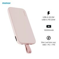 Pin sạc dự phòng 10000mAh Momax IP118 iPower PD 3  – tích hợp cáp Type C, PD20W, USB-A 22.5W