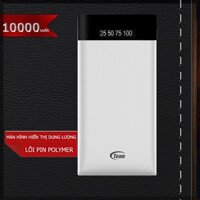 Pin sạc dự phòng 10000mAh Polymer TEAM WP10000 (Trắng) - Hãng phân phối chính thức