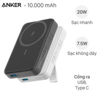 Pin sạc dự phòng 10000mAh không dây Magnetic Type C PD QC 3.0 20W Anker MagGo A1641