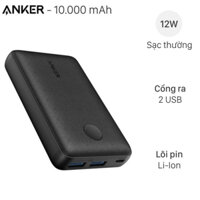 Pin sạc dự phòng 10000mAh Anker PowerCore Select A1223 Đen hàng like new bảo hành 12 tháng