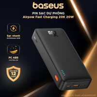 Pin sạc dự phòng 20000mAh 20W PD Baseus Airpow sạc nhanh 2 chiều TypeC Fast Charge Power Bank