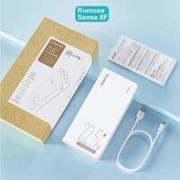 Pin sạc dự phòng 22.5w sạc nhanh Romoss Sense 8F 30.000mAh QC3.0+ PD chính hãng