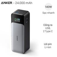 Pin sạc dự phòng 24000mAh Type C PD QC 3.0 140W Anker PowerCore A1289