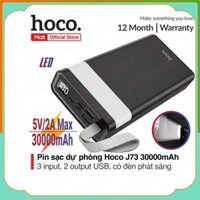 Pin Sạc Dự Phòng 30000 mAh Hoco J73 Tích Hợp Đèn Bàn Đèn Led HIển Thị Kỹ Thuật Số 2 Cổng USB Chính Hãng