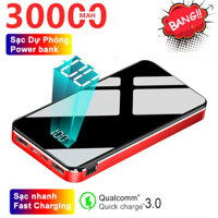 Pin sạc dự phòng 30000mAh di động sạc nhanh Power bank, mỏng và dung lượng lớn màn hình kỹ thuật số sạc dự phòng