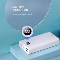 Pin Sạc Dự Phòng 30000mAh ROBOT RT30 Sạc Nhanh PD/QC 3.0 22.5W 5A - 2 Input & 3 Output