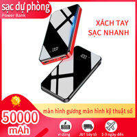 Pin Sạc dự phòng 50000 mah Màn hình LED Display 2 cổng USB Sạc nhanh Với Đèn pin