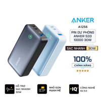 Pin Sạc Dự Phòng Anker 533 A1256 - 10.000 mah Sạc Nhanh 30W 3 Cổng - 2 Cổng USB-C + 1 Cổng USB-A - Hàng Used