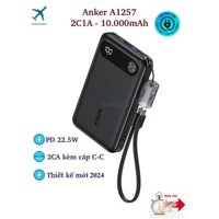 Pin sạc dự phòng Anker A1257 22.5W 10000mAh 3 cổng 2C1A cáp C to C