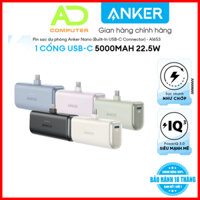 Pin Sạc Dự Phòng ANKER Nano 5000mAh 22.5W (Built-In USB-C Connector) - 01 cổng sạc USB-C - A1653  - PP bởi Viettel