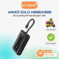 Pin Sạc Dự Phòng Anker Zolo 30W 20000mAh A1688 / A1689 Kèm Dây Type C - Bảo Hành 18 Tháng