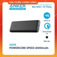 Pin sạc dự phòng ANKER PowerCore Speed 20000mAh QC 3.0 - A1278